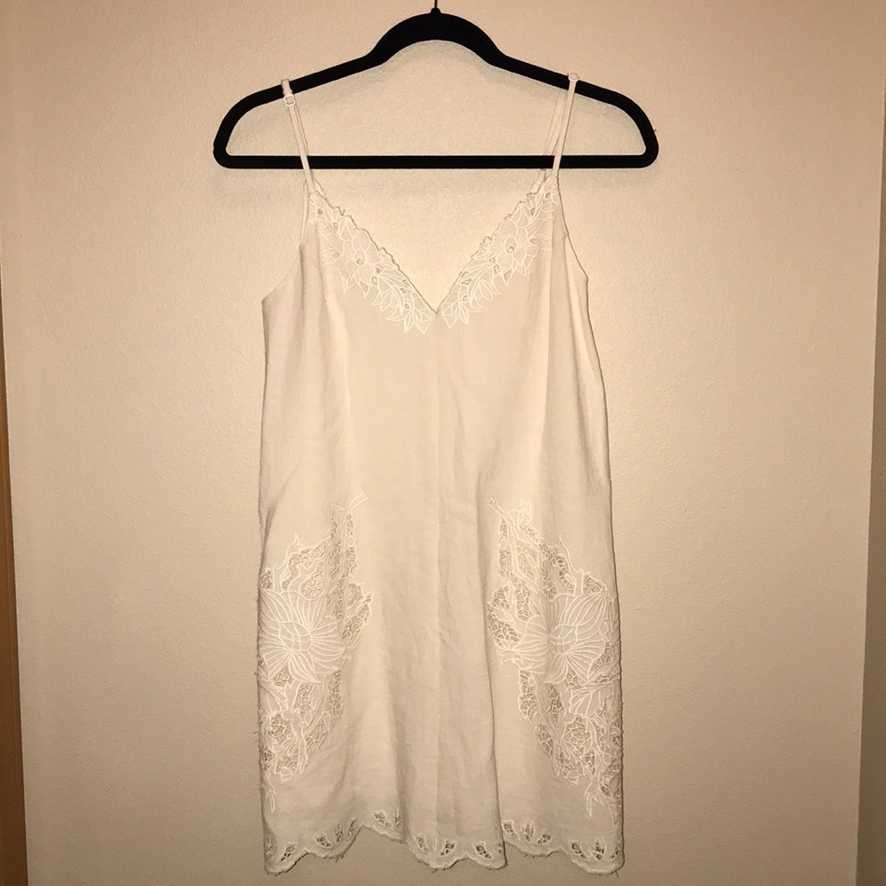 ASTR Dress. Off white with a cream lining.